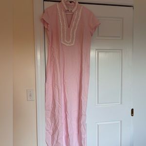 Sail to Sable light pink form fitting short sleeve dress with side zipper